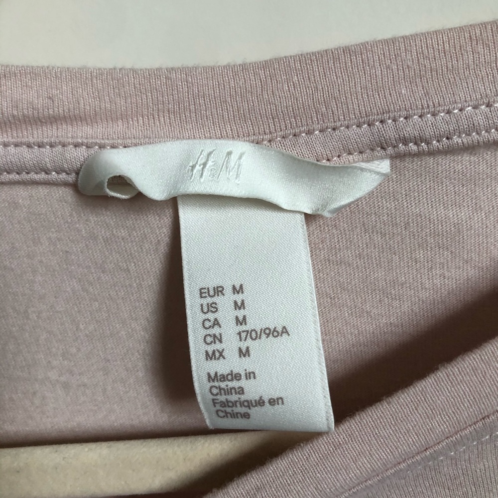 H&M Pink Ruffled Short-Sleeve Tee Medium - Picture 3 of 3